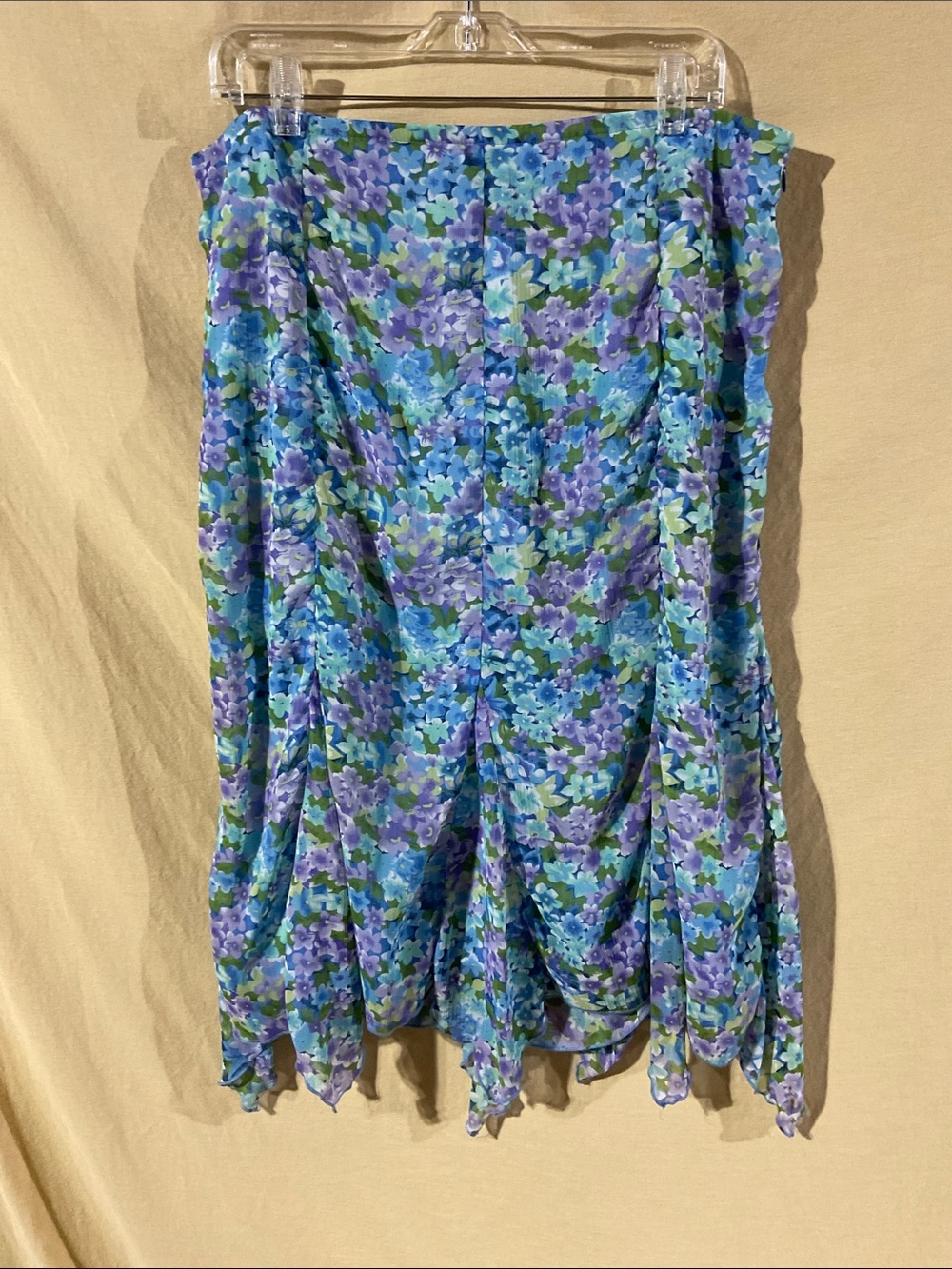 Notations Size L Flower Printed Lined Skirt